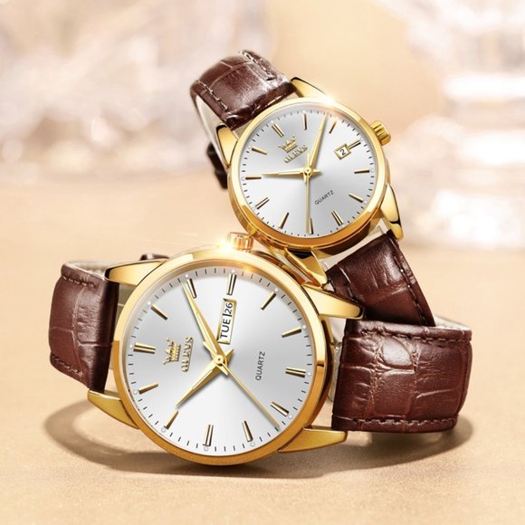 8-4 - Men's Watches Leather Band White Case Waterproof Luminous - Picture 4 of 6